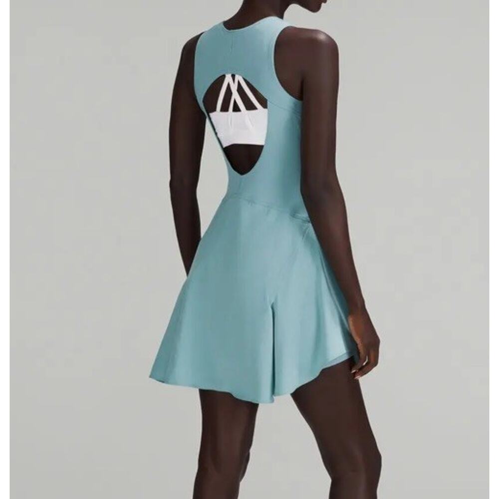 Lululemon Everlux Short-Lined Tennis Tank Dress 6" size 6 Tidal Teal Blue - Picture 4 of 12